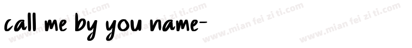 call me by you name字体转换